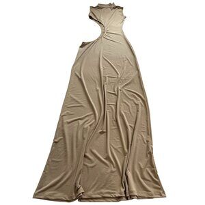 At First Sight Studio Black Widow Dress in Tan